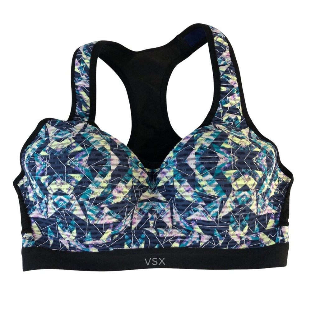 Victoria's Secret‎ VSX Underwire Padded Racerback Colorful Sports Bra 32C